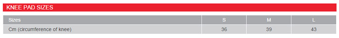 Dainese Knee Protector Size Chart