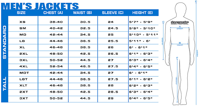 Mens Suit Size Chart