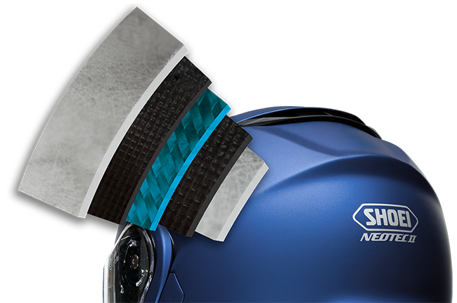 Shoei Neotec II Multi-Ply Matrix Aim Shell Shoei Neotec II Multi-Ply Matrix Aim Shell